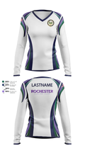 Rochester Curling Club Women's Long Sleeve V-neck Shirt - 101