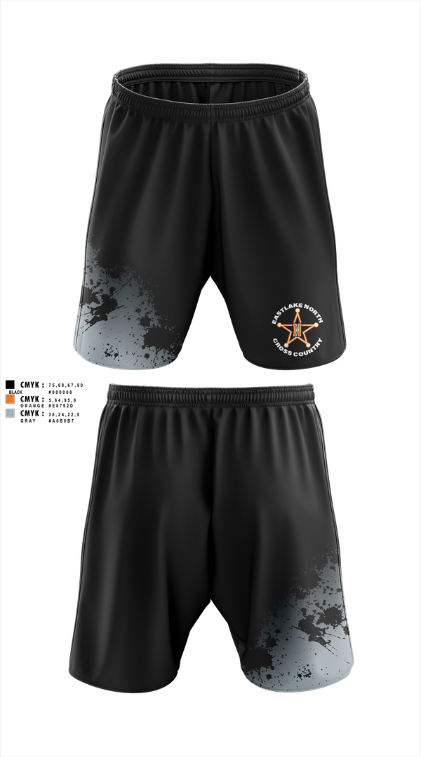 Athletic Shorts With Pockets, Eastlake North Cross County, Cross Country, Teamtime, Team time, sublimation, custom sports apparel, team uniforms, spirit wear, spiritwear, sports uniforms, custom shirts, team store, custom team store, fundraiser sports, apparel fundraiser