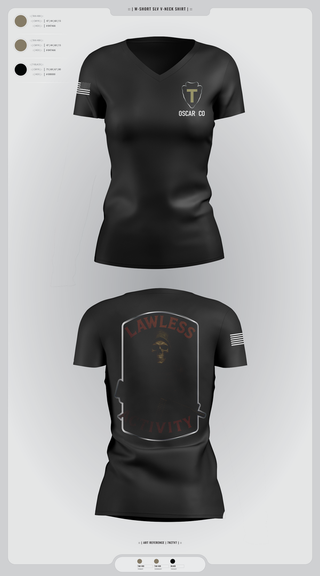 Womens Short Sleeve Vneck Shirt, Oscar Co, , Teamtime, Team time, sublimation, custom sports apparel, team uniforms, spirit wear, spiritwear, sports uniforms, custom shirts, team store, custom team store, fundraiser sports, apparel fundraiser