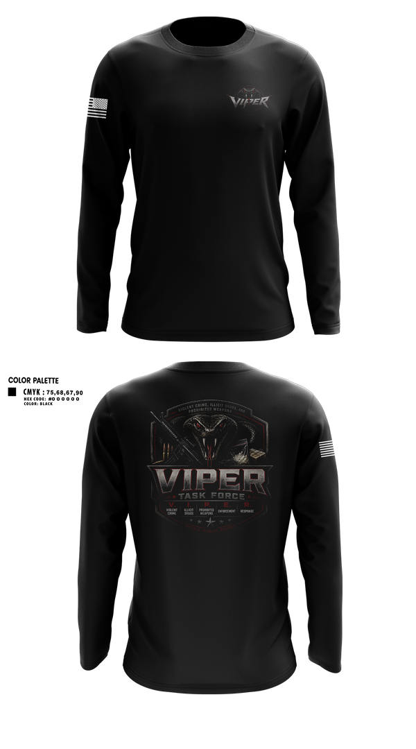 Long Sleeve Performance Shirt, VIPER Task Force, Police, Teamtime, Team time, sublimation, custom sports apparel, team uniforms, spirit wear, spiritwear, sports uniforms, custom shirts, team store, custom team store, fundraiser sports, apparel fundraiser