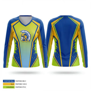 Womens Long Sleeve Vneck Shirt, Highland High School Softball, Softball, Teamtime, Team time, sublimation, custom sports apparel, team uniforms, spirit wear, spiritwear, sports uniforms, custom shirts, team store, custom team store, fundraiser sports, apparel fundraiser