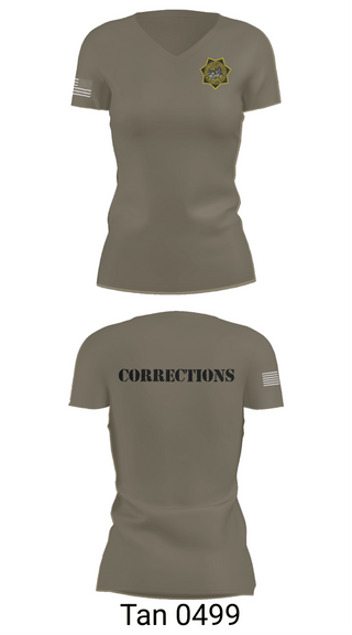Womens Short Sleeve Vneck Shirt, CDCR, Police, Teamtime, Team time, sublimation, custom sports apparel, team uniforms, spirit wear, spiritwear, sports uniforms, custom shirts, team store, custom team store, fundraiser sports, apparel fundraiser