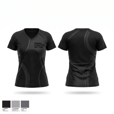 Fidelity Protective Services Women's Short Sleeve V-neck Shirt - 1