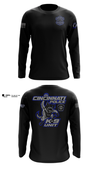 Long Sleeve Performance Shirt, Cincinnati PD Marine Patrol, Police, Teamtime, Team time, sublimation, custom sports apparel, team uniforms, spirit wear, spiritwear, sports uniforms, custom shirts, team store, custom team store, fundraiser sports, apparel fundraiser