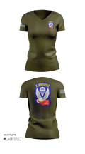 1st Battalion 503rd Infantry Regiment 53542236 Women's Short Sleeve V-neck Shirt - 22