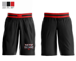 Womens Basketball Shorts, OAK Villains, Men's Basketball, Teamtime, Team time, sublimation, custom sports apparel, team uniforms, spirit wear, spiritwear, sports uniforms, custom shirts, team store, custom team store, fundraiser sports, apparel fundraiser