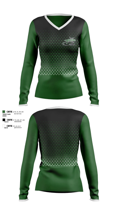 Dayton Raiders 90001278 Women's Long Sleeve V-neck Shirt - 5