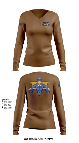 Womens Long Sleeve Vneck Shirt, NJ State Police, Police, Teamtime, Team time, sublimation, custom sports apparel, team uniforms, spirit wear, spiritwear, sports uniforms, custom shirts, team store, custom team store, fundraiser sports, apparel fundraiser