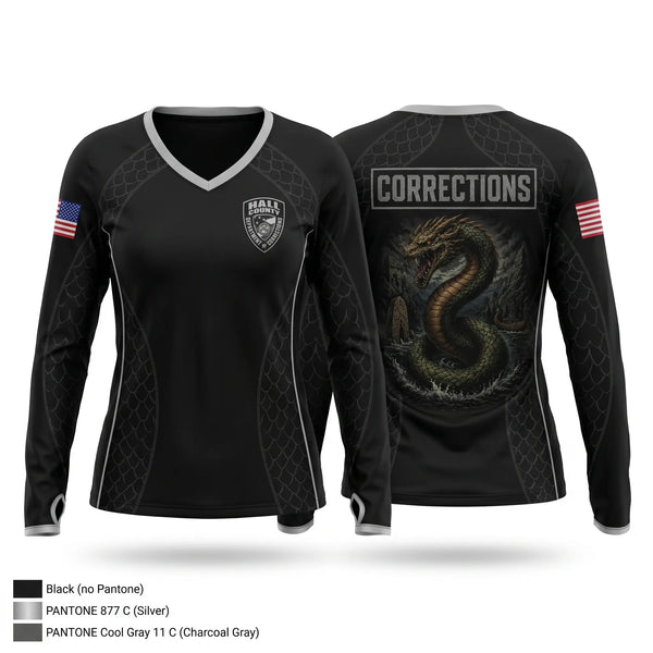 Womens Long Sleeve Vneck Shirt, B2, Police, Teamtime, Team time, sublimation, custom sports apparel, team uniforms, spirit wear, spiritwear, sports uniforms, custom shirts, team store, custom team store, fundraiser sports, apparel fundraiser
