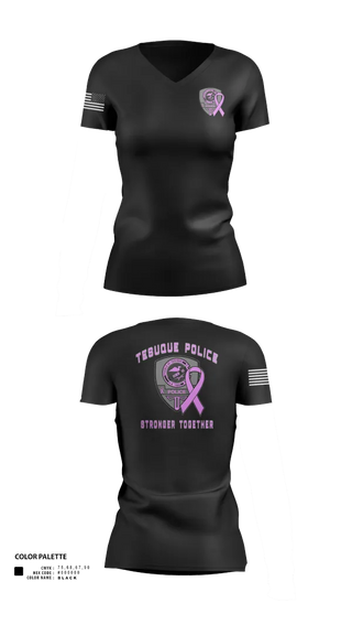 Womens Short Sleeve Vneck Shirt, Tesuque Police Dept, , Teamtime, Team time, sublimation, custom sports apparel, team uniforms, spirit wear, spiritwear, sports uniforms, custom shirts, team store, custom team store, fundraiser sports, apparel fundraiser