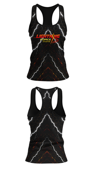 Womens Track Singlet, Lightning Force Athletics, Track & Field, Teamtime, Team time, sublimation, custom sports apparel, team uniforms, spirit wear, spiritwear, sports uniforms, custom shirts, team store, custom team store, fundraiser sports, apparel fundraiser