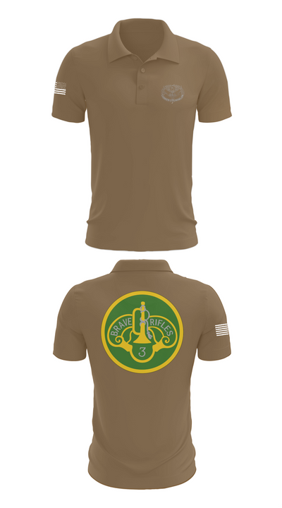 3d Cavalry Regiment 44657863 Short Sleeve Performance Polo - 7