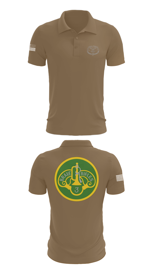 Short Sleeve Performance Polo, 3d Cavalry Regiment, Army, Teamtime, Team time, sublimation, custom sports apparel, team uniforms, spirit wear, spiritwear, sports uniforms, custom shirts, team store, custom team store, fundraiser sports, apparel fundraiser