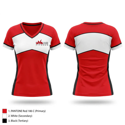 Levelonefitness Women's Short Sleeve V-neck Shirt - 1