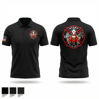 Short Sleeve Performance Polo, North Towanda Fire Rescue, Fire Department, Teamtime, Team time, sublimation, custom sports apparel, team uniforms, spirit wear, spiritwear, sports uniforms, custom shirts, team store, custom team store, fundraiser sports, apparel fundraiser