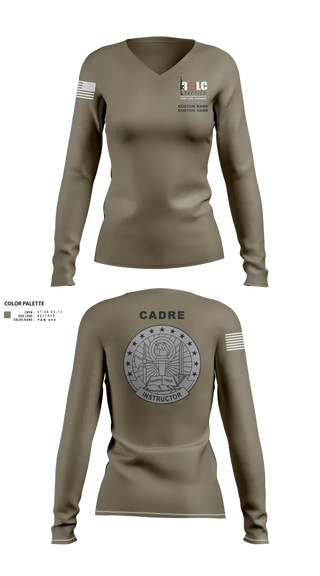 Womens Long Sleeve Vneck Shirt, BOLC TACTICS, , Teamtime, Team time, sublimation, custom sports apparel, team uniforms, spirit wear, spiritwear, sports uniforms, custom shirts, team store, custom team store, fundraiser sports, apparel fundraiser