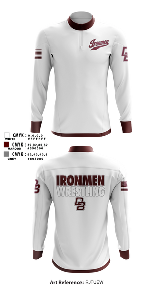 Quarter Zip Jacket, Ironmen, Wrestling, Teamtime, Team time, sublimation, custom sports apparel, team uniforms, spirit wear, spiritwear, sports uniforms, custom shirts, team store, custom team store, fundraiser sports, apparel fundraiser
