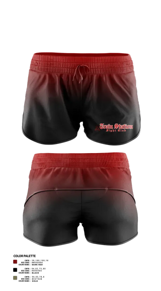 Womens Shorts, Train Station Fight Club, Spirit Store, Teamtime, Team time, sublimation, custom sports apparel, team uniforms, spirit wear, spiritwear, sports uniforms, custom shirts, team store, custom team store, fundraiser sports, apparel fundraiser
