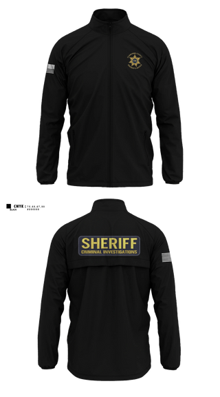Windbreaker without hood, Claiborne County Sheriffs Office Criminal Investigations, Police, Teamtime, Team time, sublimation, custom sports apparel, team uniforms, spirit wear, spiritwear, sports uniforms, custom shirts, team store, custom team store, fundraiser sports, apparel fundraiser