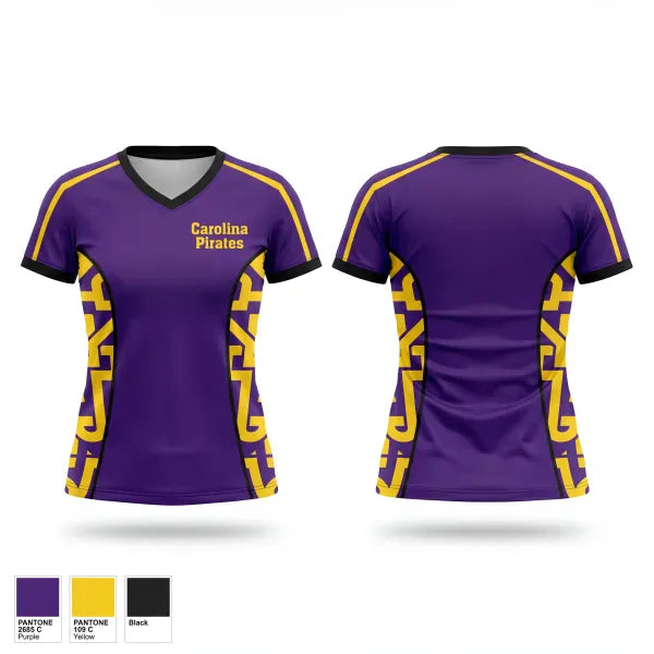 Womens Short Sleeve Vneck Shirt, Carolina Pirates, Baseball, Teamtime, Team time, sublimation, custom sports apparel, team uniforms, spirit wear, spiritwear, sports uniforms, custom shirts, team store, custom team store, fundraiser sports, apparel fundraiser