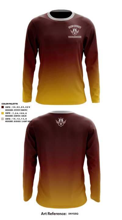 Iron Spikes Track & Field Club 34200825 Long Sleeve Performance Shirt 23