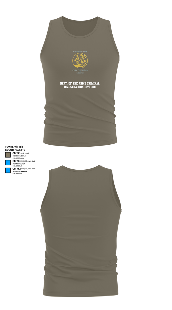Tank Top, Dept. of the Army Criminal Investigation Division, , Teamtime, Team time, sublimation, custom sports apparel, team uniforms, spirit wear, spiritwear, sports uniforms, custom shirts, team store, custom team store, fundraiser sports, apparel fundraiser