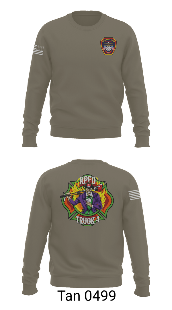 Crew Neck Sweatshirt, Rockaway Point FD, Fire Department, Teamtime, Team time, sublimation, custom sports apparel, team uniforms, spirit wear, spiritwear, sports uniforms, custom shirts, team store, custom team store, fundraiser sports, apparel fundraiser