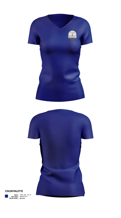 Meridian Amateur Radio Club Women's Short Sleeve V-neck Shirt - 21