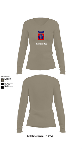 Womens Long Sleeve Vneck Shirt, A.Co 1-22 ASB, , Teamtime, Team time, sublimation, custom sports apparel, team uniforms, spirit wear, spiritwear, sports uniforms, custom shirts, team store, custom team store, fundraiser sports, apparel fundraiser