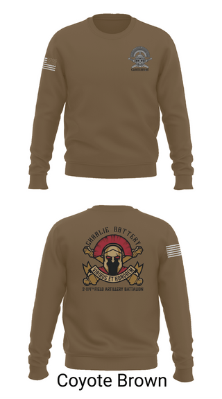 Crew Neck Sweatshirt, Charlie BTRY 2-114th FA, , Teamtime, Team time, sublimation, custom sports apparel, team uniforms, spirit wear, spiritwear, sports uniforms, custom shirts, team store, custom team store, fundraiser sports, apparel fundraiser