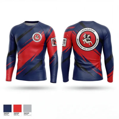 Los Mo Dojo Brazilian jiujitsu judo club 9541141 Long Sleeve Rash Guard Shirt - 1