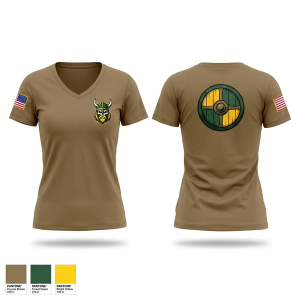 Womens Short Sleeve Vneck Shirt, 977 MP CO, Army, Teamtime, Team time, sublimation, custom sports apparel, team uniforms, spirit wear, spiritwear, sports uniforms, custom shirts, team store, custom team store, fundraiser sports, apparel fundraiser