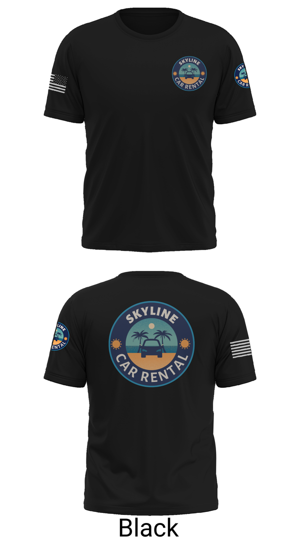 Short Sleeve Performance Shirt, Skyline Car Rental, Men's Basketball, Teamtime, Team time, sublimation, custom sports apparel, team uniforms, spirit wear, spiritwear, sports uniforms, custom shirts, team store, custom team store, fundraiser sports, apparel fundraiser