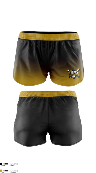 Womens Shorts, Legacy Baseball Club, Baseball, Teamtime, Team time, sublimation, custom sports apparel, team uniforms, spirit wear, spiritwear, sports uniforms, custom shirts, team store, custom team store, fundraiser sports, apparel fundraiser