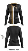 Golden Grizzlies Soccer 35825222 Women's Long Sleeve V-neck Shirt - 22