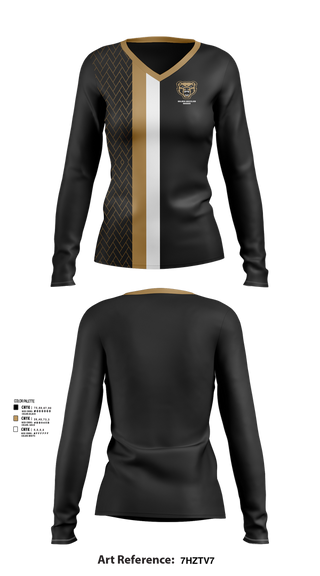 Womens Long Sleeve Vneck Shirt, Golden Grizzlies Soccer, Women's Soccer, Teamtime, Team time, sublimation, custom sports apparel, team uniforms, spirit wear, spiritwear, sports uniforms, custom shirts, team store, custom team store, fundraiser sports, apparel fundraiser