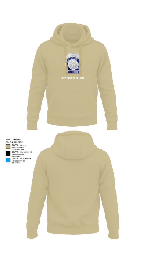 Hoodie, GSP POST 5 DALTON, Police, Teamtime, Team time, sublimation, custom sports apparel, team uniforms, spirit wear, spiritwear, sports uniforms, custom shirts, team store, custom team store, fundraiser sports, apparel fundraiser