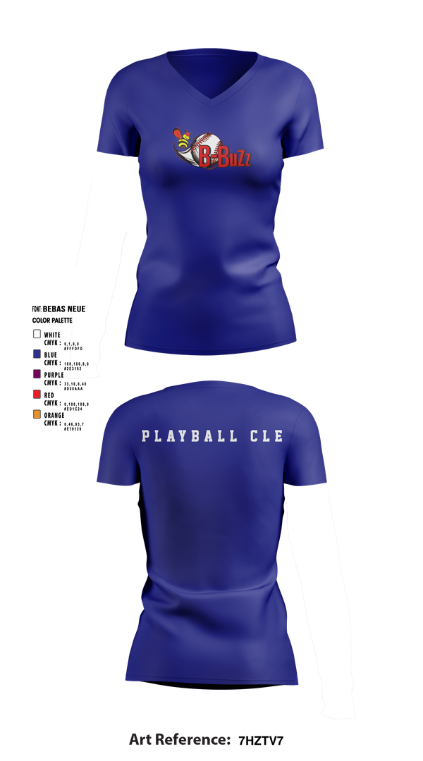 Womens Short Sleeve Vneck Shirt, B Buzz Baseball League, Baseball, Teamtime, Team time, sublimation, custom sports apparel, team uniforms, spirit wear, spiritwear, sports uniforms, custom shirts, team store, custom team store, fundraiser sports, apparel fundraiser