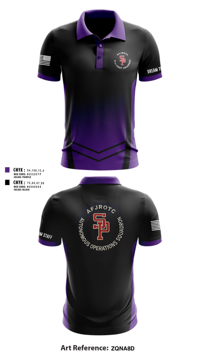 AFJROTC MS-081 DRONE TEAM 88778530 Short Sleeve Performance Polo - 220