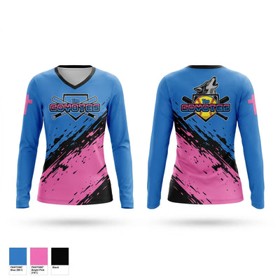 Coyotes Women's Long Sleeve V-neck Shirt - 1
