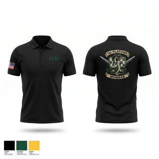 Short Sleeve Performance Polo, 410TH Military Police Mambas, Army, Teamtime, Team time, sublimation, custom sports apparel, team uniforms, spirit wear, spiritwear, sports uniforms, custom shirts, team store, custom team store, fundraiser sports, apparel fundraiser