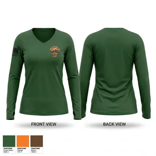 Womens Long Sleeve Vneck Shirt, Timberline Fire Suppression, Fire Department, Teamtime, Team time, sublimation, custom sports apparel, team uniforms, spirit wear, spiritwear, sports uniforms, custom shirts, team store, custom team store, fundraiser sports, apparel fundraiser