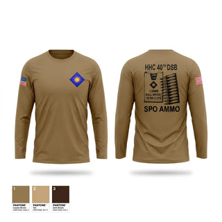 Long Sleeve Performance Shirt, HHC 40TH DSB, National Guard, Teamtime, Team time, sublimation, custom sports apparel, team uniforms, spirit wear, spiritwear, sports uniforms, custom shirts, team store, custom team store, fundraiser sports, apparel fundraiser