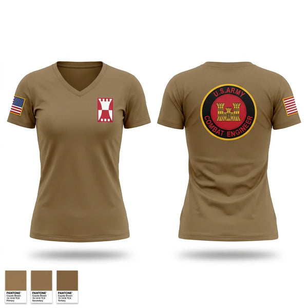Womens Short Sleeve Vneck Shirt, 855 EUD, Army, Teamtime, Team time, sublimation, custom sports apparel, team uniforms, spirit wear, spiritwear, sports uniforms, custom shirts, team store, custom team store, fundraiser sports, apparel fundraiser