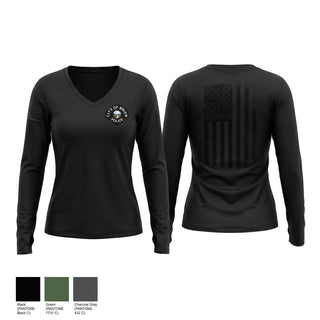 Womens Long Sleeve Vneck Shirt, Brier Police Department, Police, Teamtime, Team time, sublimation, custom sports apparel, team uniforms, spirit wear, spiritwear, sports uniforms, custom shirts, team store, custom team store, fundraiser sports, apparel fundraiser