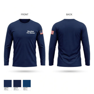 Long Sleeve Performance Shirt, Marathon Fire Rescue, Fire Department, Teamtime, Team time, sublimation, custom sports apparel, team uniforms, spirit wear, spiritwear, sports uniforms, custom shirts, team store, custom team store, fundraiser sports, apparel fundraiser