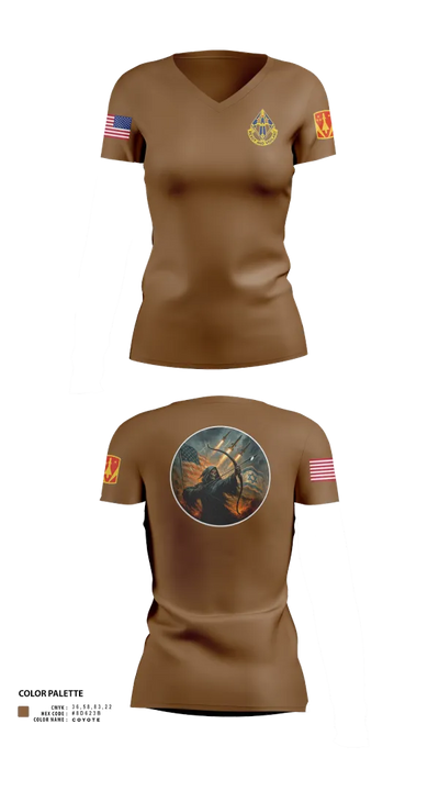 HHB, 31st ADA BDE 93964777 Women's Short Sleeve V-neck Shirt - 22
