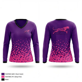 Womens Long Sleeve Vneck Shirt, Chosen Track Club, Track & Field, Teamtime, Team time, sublimation, custom sports apparel, team uniforms, spirit wear, spiritwear, sports uniforms, custom shirts, team store, custom team store, fundraiser sports, apparel fundraiser