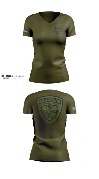 Womens Short Sleeve Vneck Shirt, Anderson County Swat, Police, Teamtime, Team time, sublimation, custom sports apparel, team uniforms, spirit wear, spiritwear, sports uniforms, custom shirts, team store, custom team store, fundraiser sports, apparel fundraiser