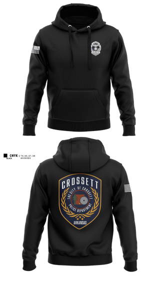 Hoodie, Crossett Police Department, Police, Teamtime, Team time, sublimation, custom sports apparel, team uniforms, spirit wear, spiritwear, sports uniforms, custom shirts, team store, custom team store, fundraiser sports, apparel fundraiser